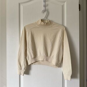 Zara cream mockneck top